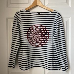 J. Crew Striped Boatneck Club de Paris Shirt